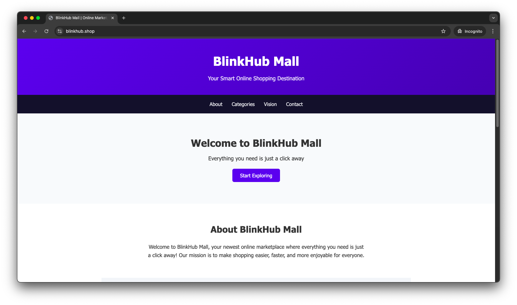 BlinkHubMall Screenshot